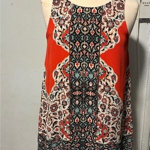 Max Studio Red and Black Patterned Blouse